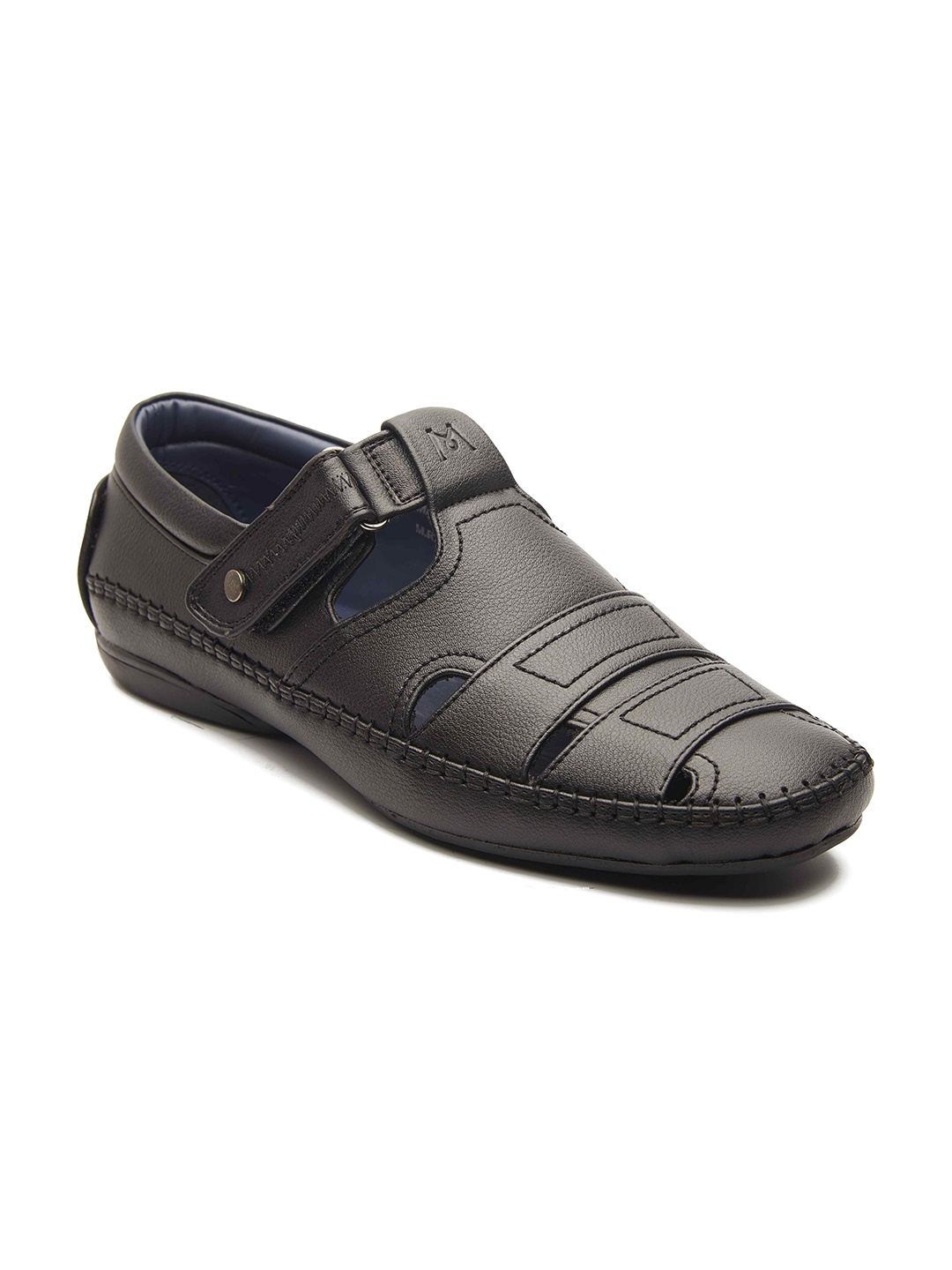 

MICHAEL ANGELO Men Black PU Shoe-Style Sandals