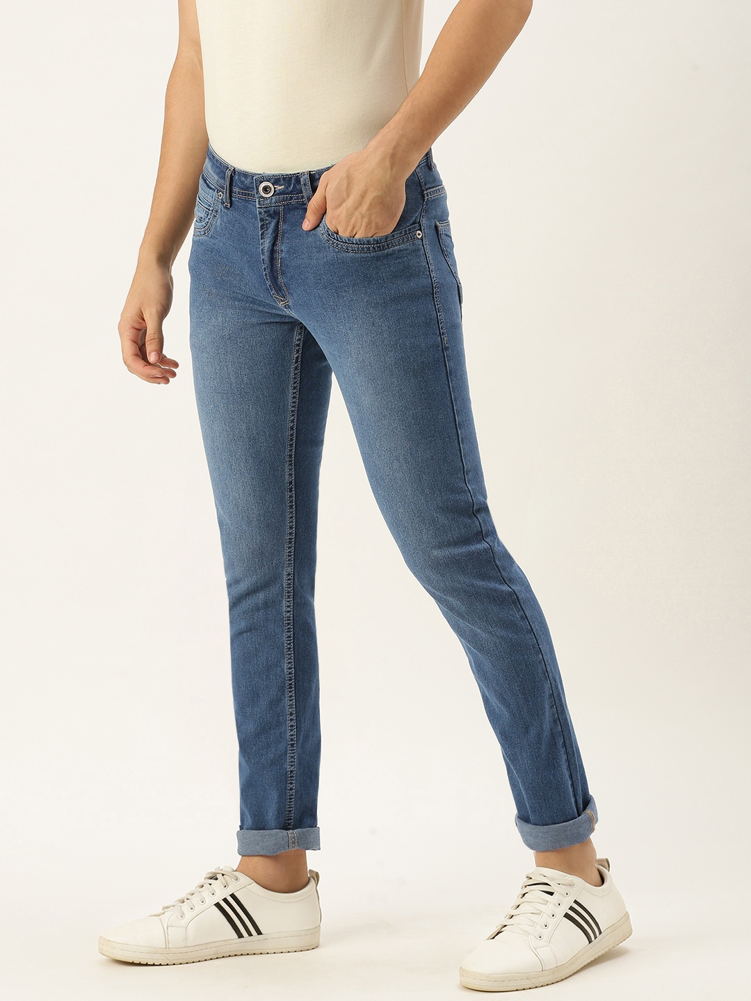 

Peter England Casuals Men Blue Slim Fit Light Fade Stretchable Jeans
