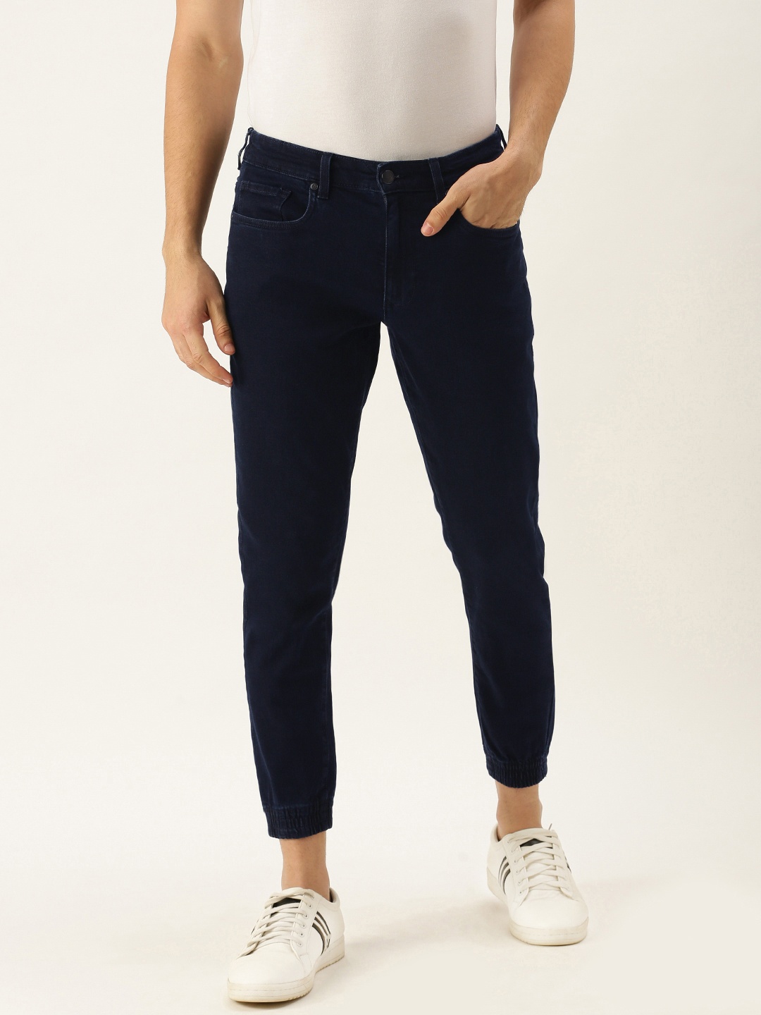 

Peter England Casuals Men Navy Blue Jogger Stretchable Jeans
