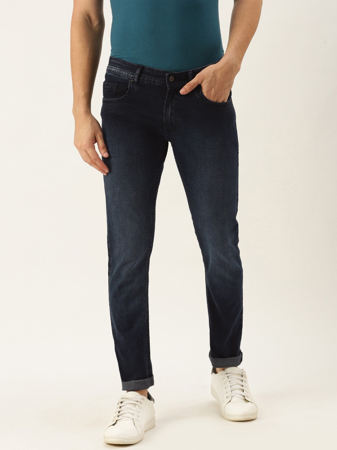 

Peter England Casuals Men Blue Slim Fit Light Fade Stretchable Jeans