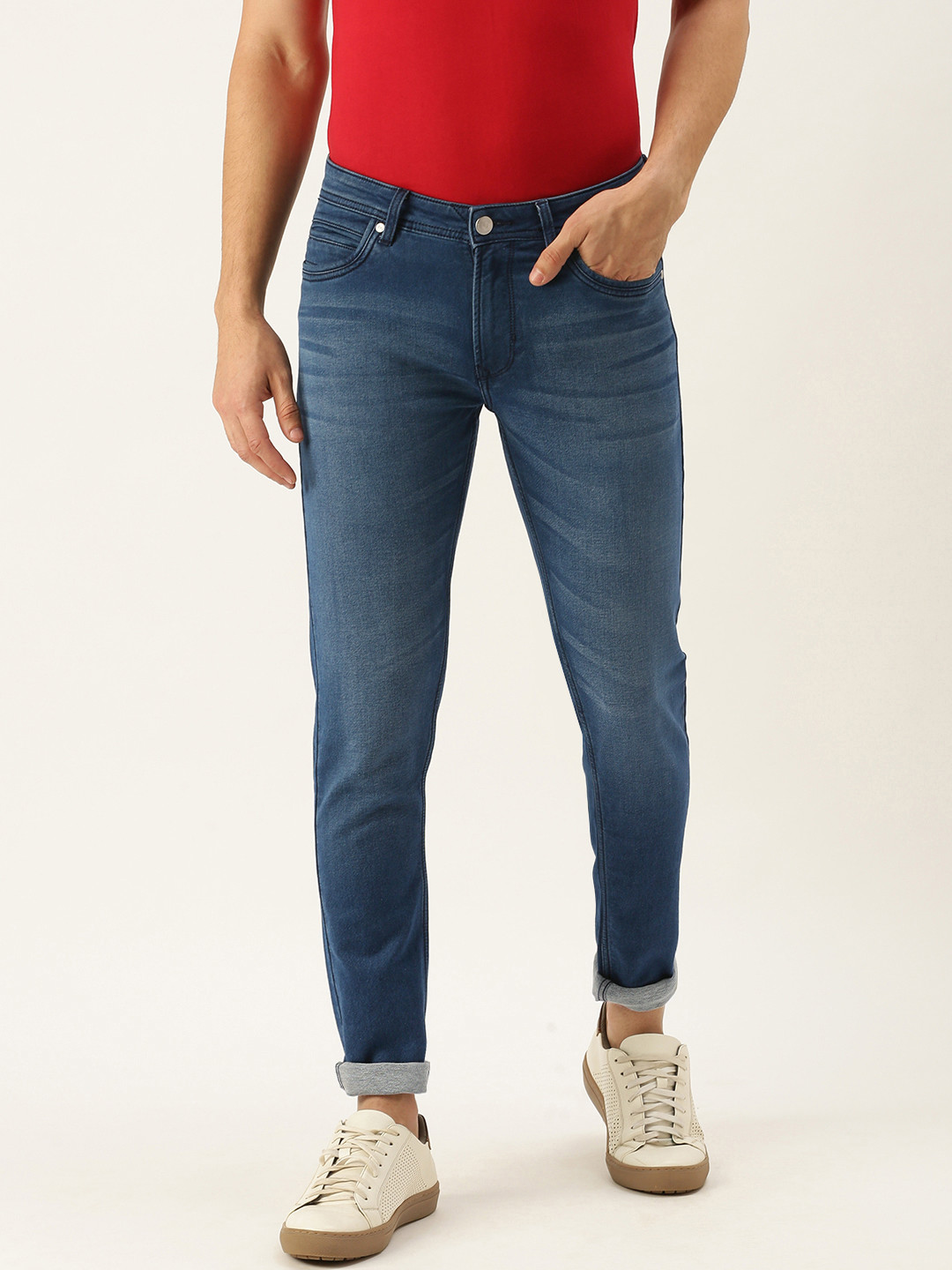 

Peter England Casuals Men Blue Slim Fit Light Fade Stretchable Jeans