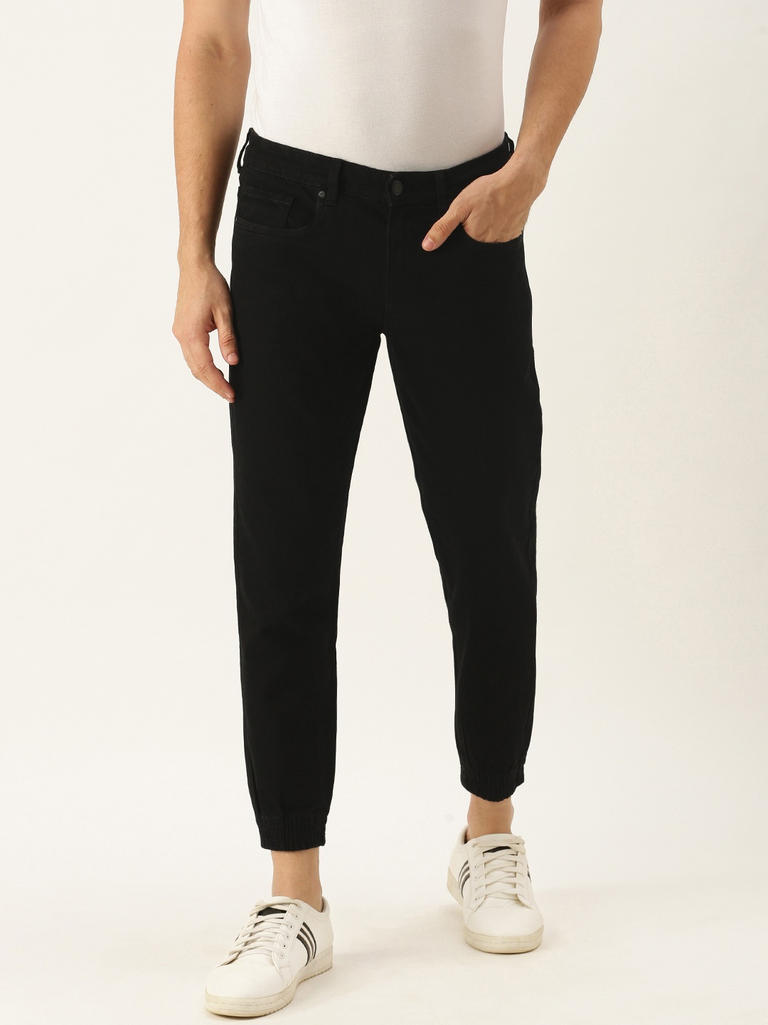 

Peter England Casuals Men Black Slim Fit Stretchable Jogger Jeans