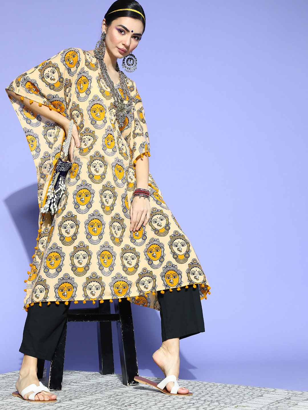 

Stylum Classy Beige Cotton Kaftan Kurta