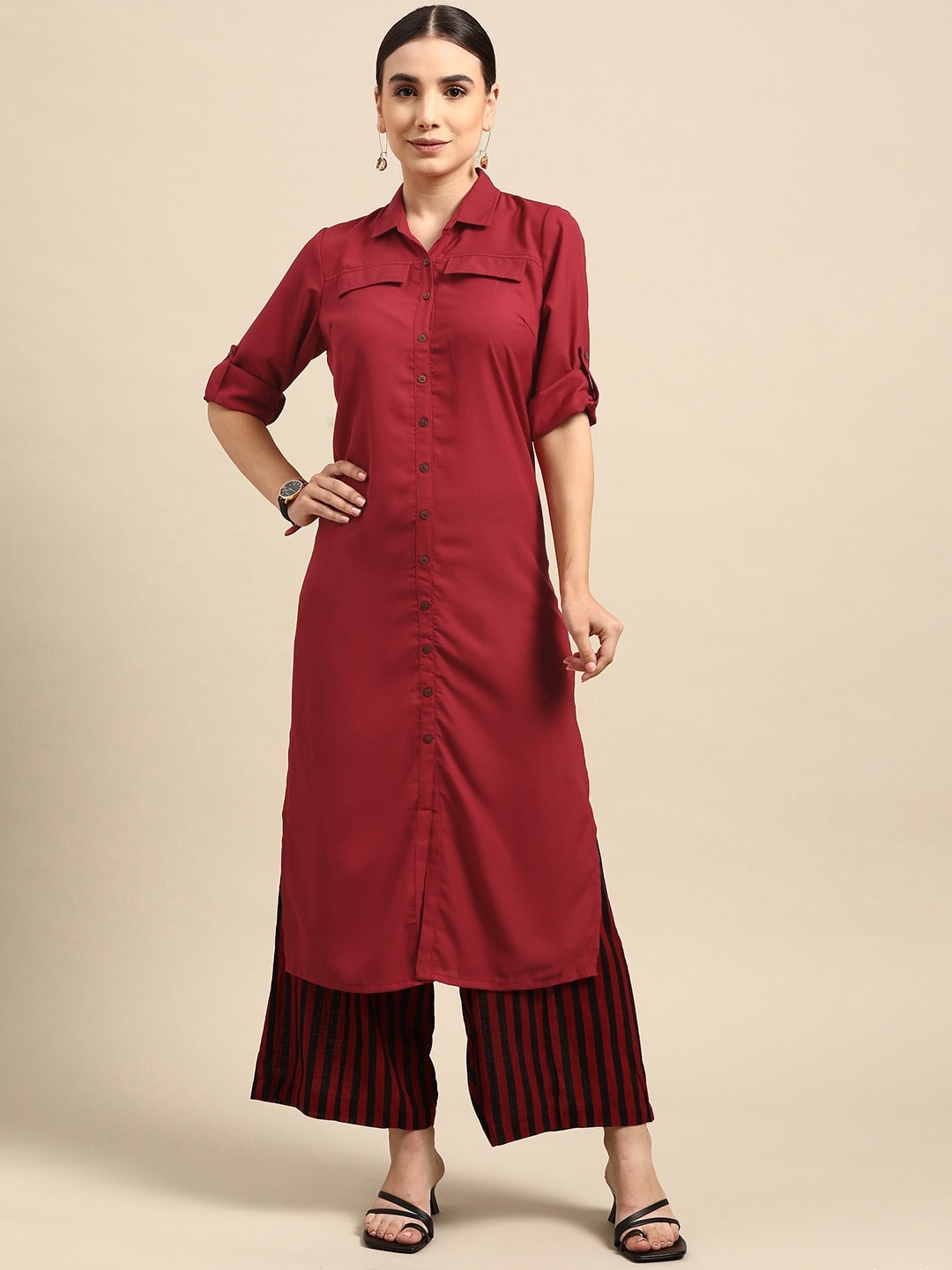 

Anouk Women Maroon Kurta