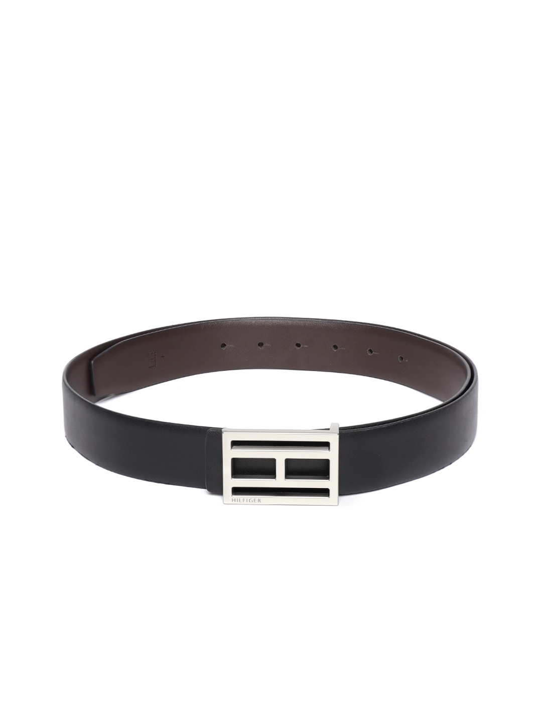 

Tommy Hilfiger Men Black & Brown Leather Reversible Belt