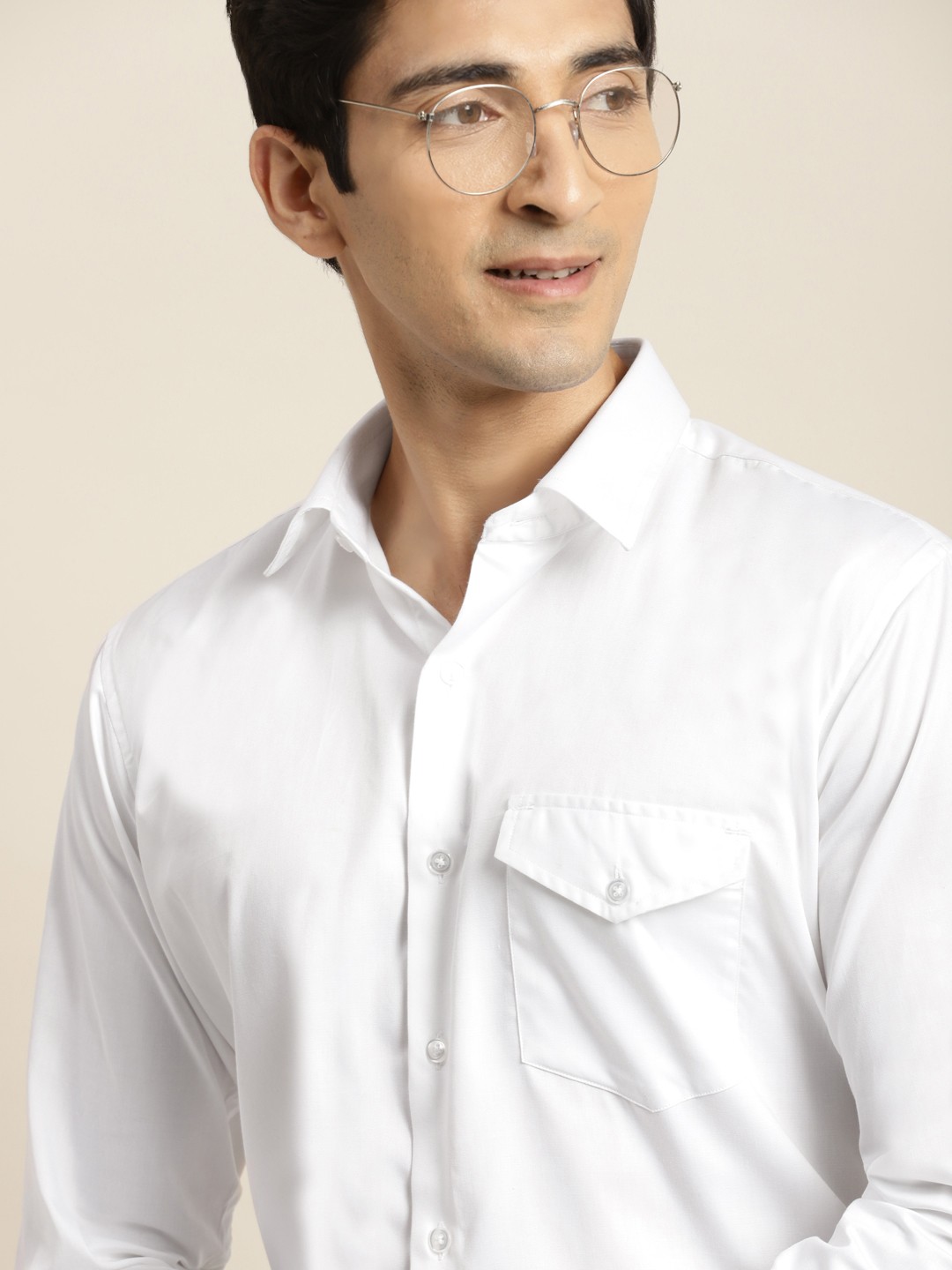 

Hancock Men White Pure Cotton Slim Fit Formal Shirt