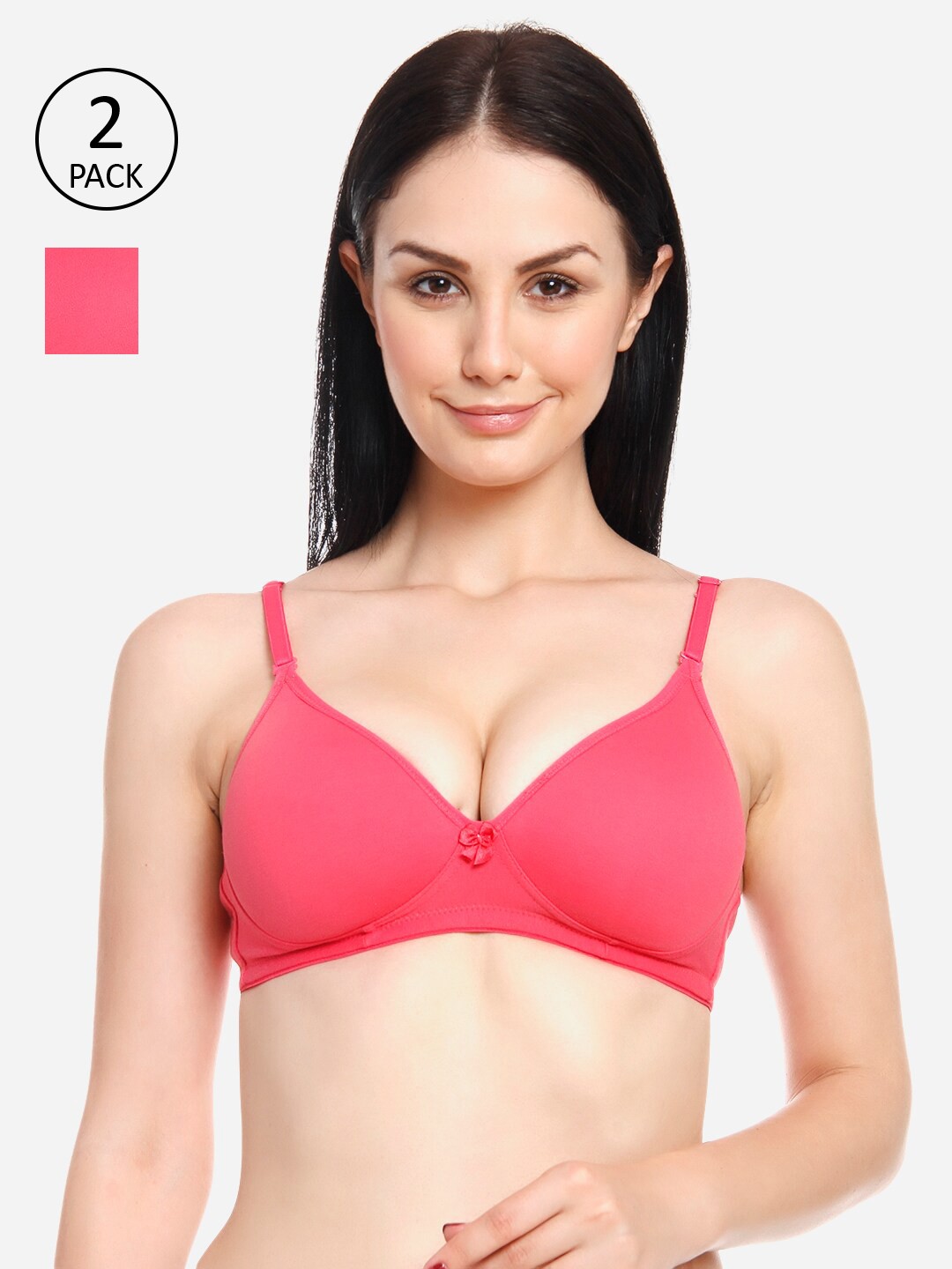 

Innocence Pack of 2 Peach-Coloured Bra Heavily Padded