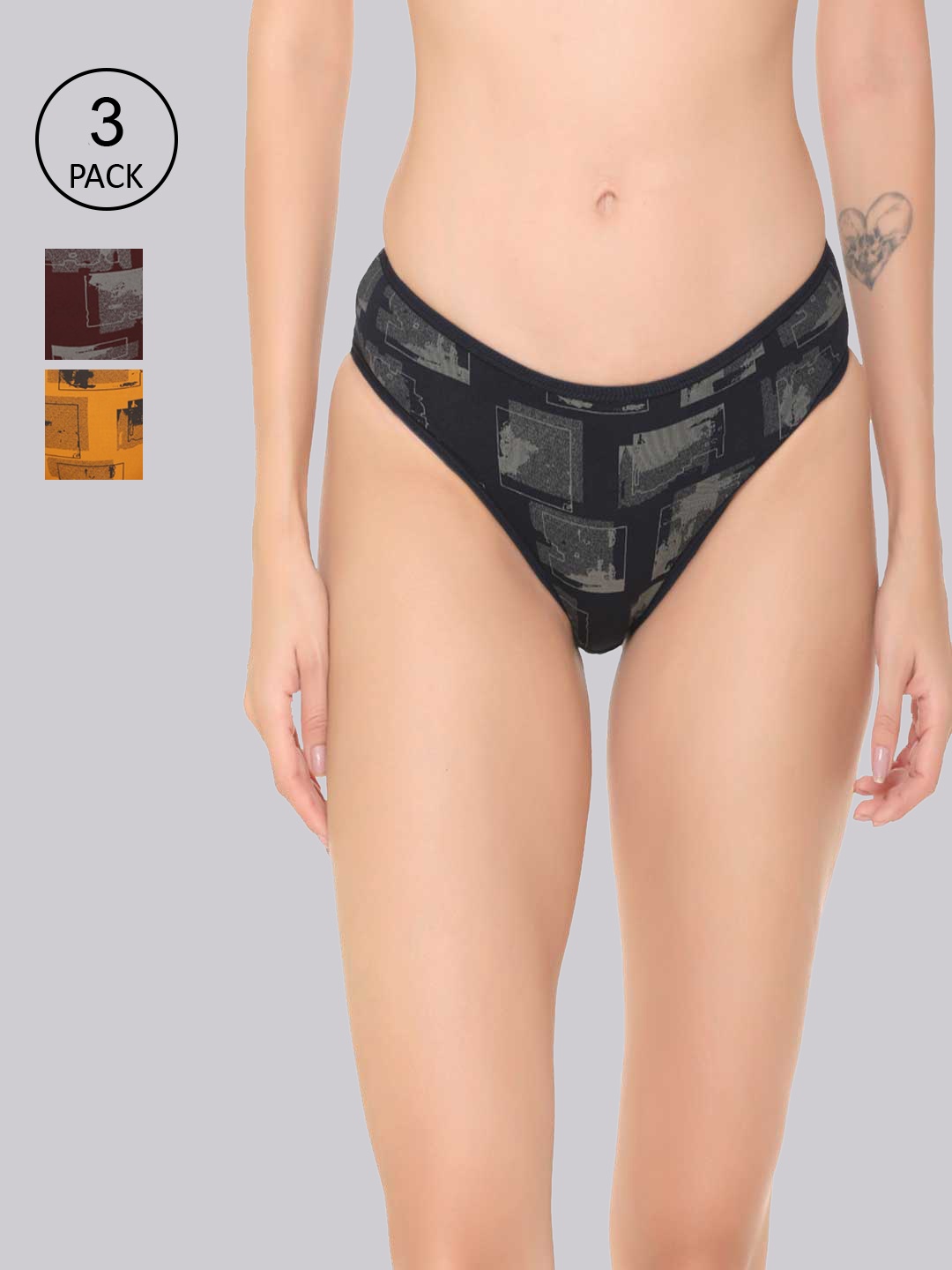 

Skidlers Women Pack of 3 Assorted Bikini Briefs