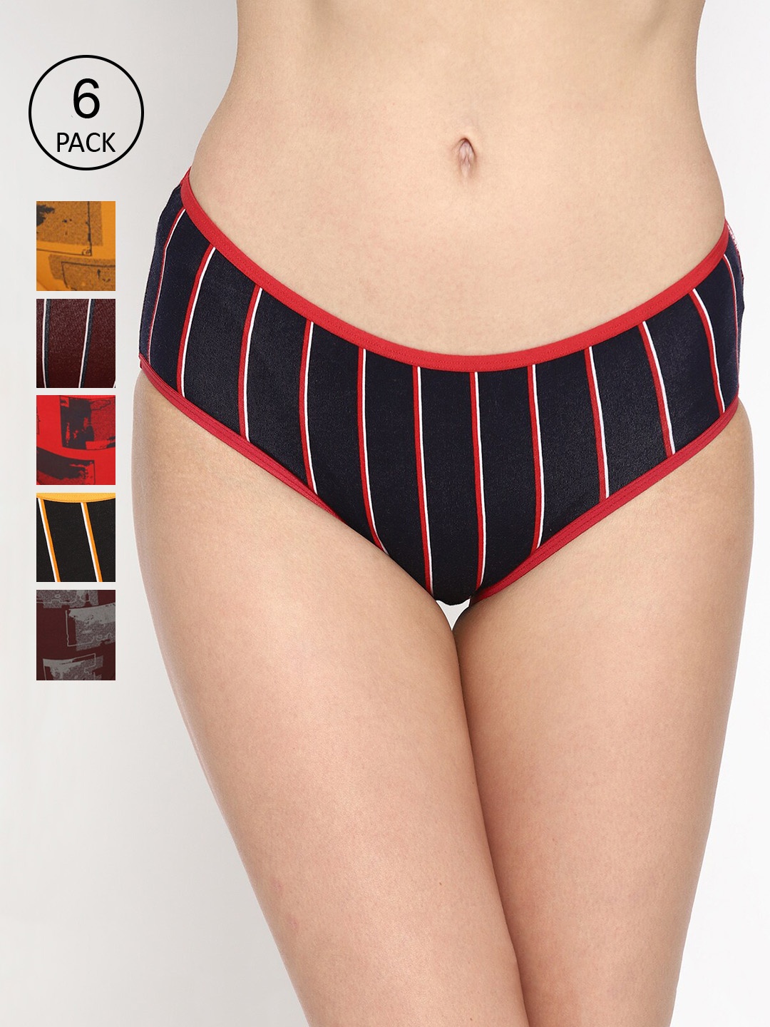 

Skidlers Women Pack Of 6 Assorted Anti-Bacterial Briefs