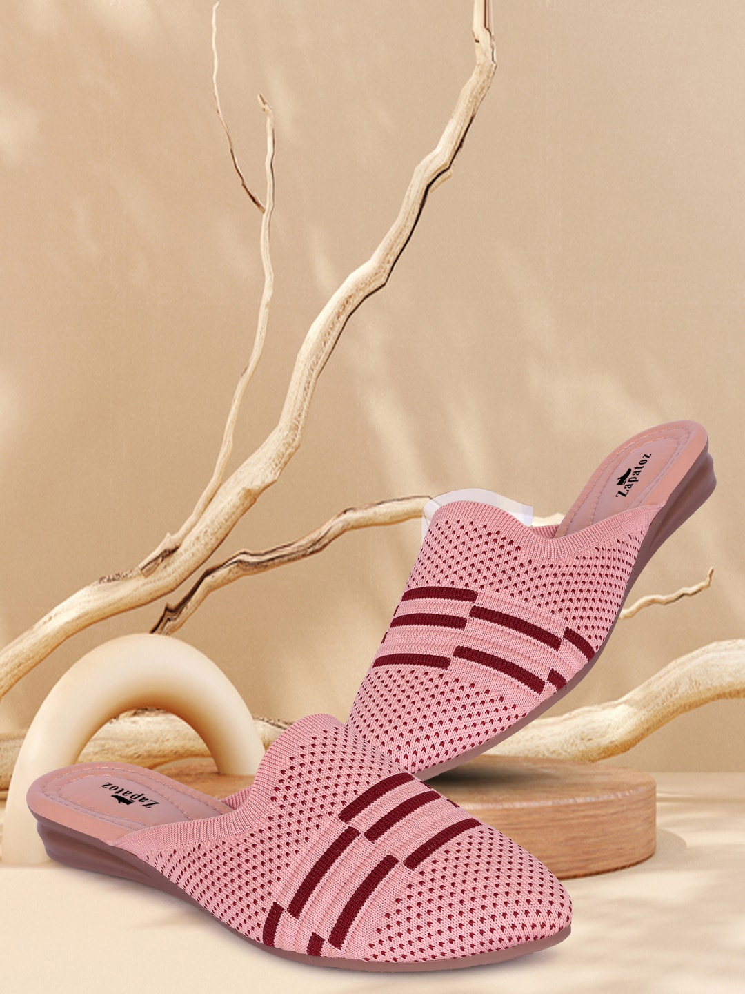 

ZAPATOZ Women Peach-Coloured Mules Flats