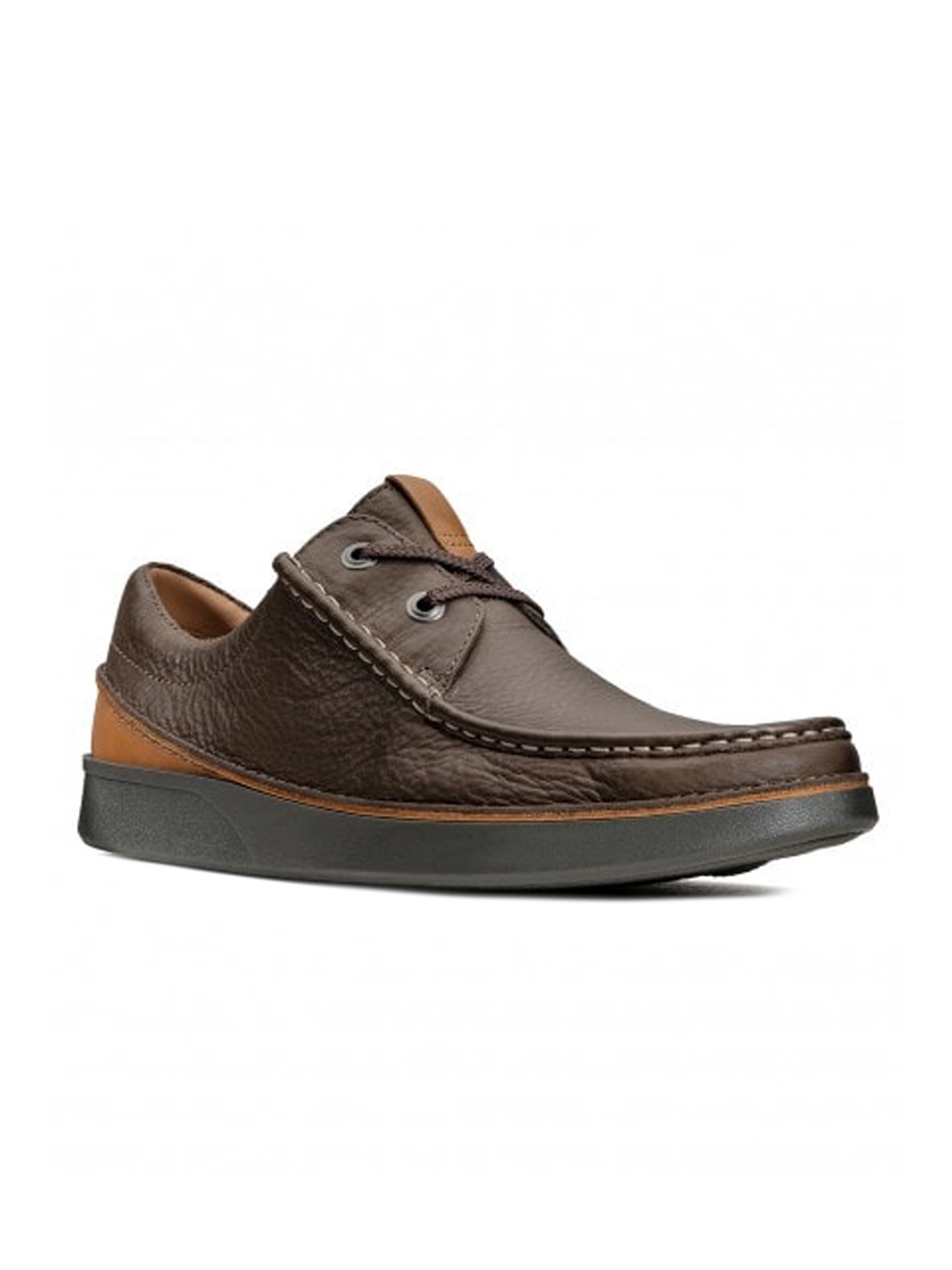 

Clarks Men Tan Textured Leather Slip-On Sneakers