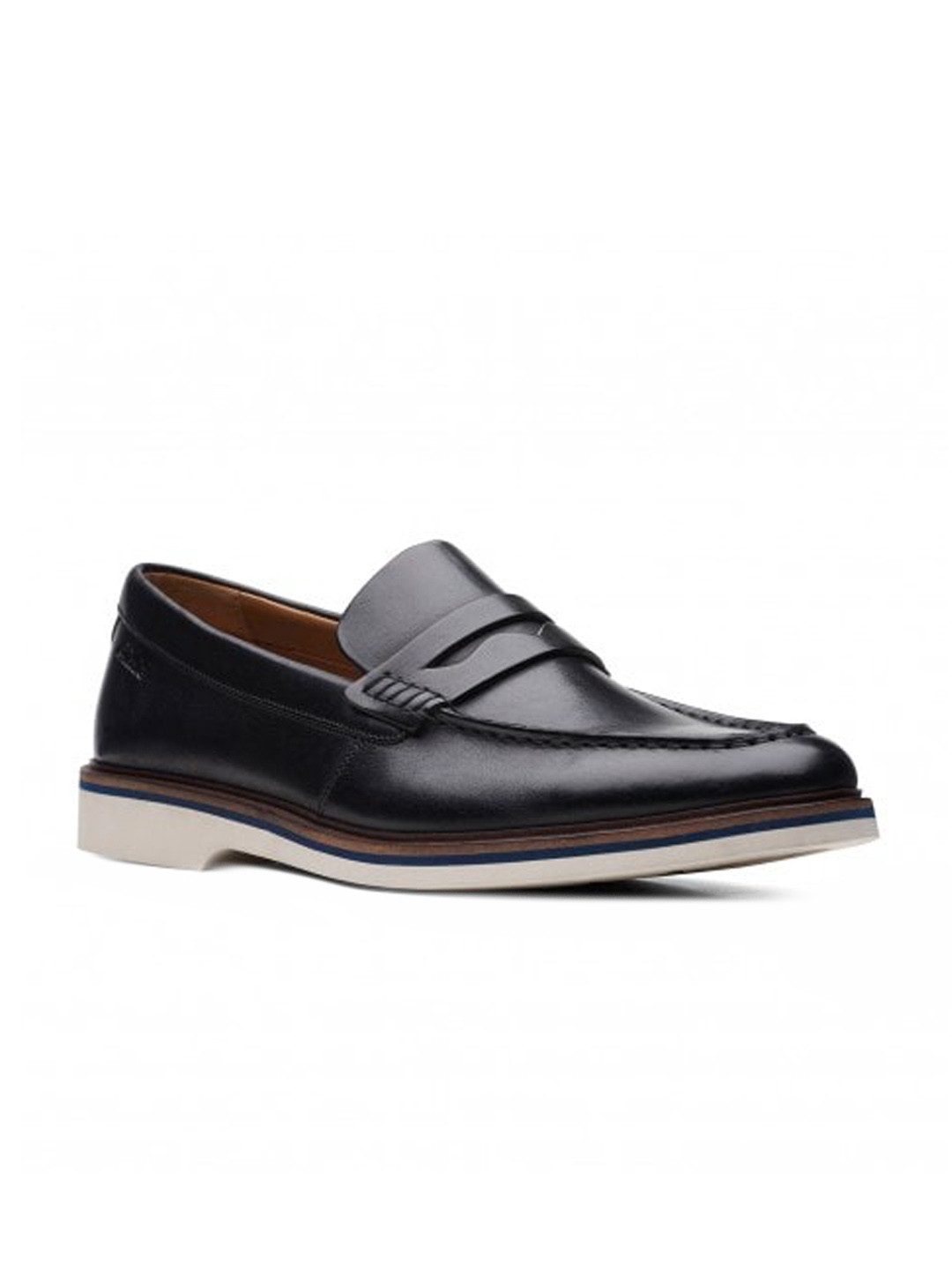 

Clarks Men Black Leather Loafers
