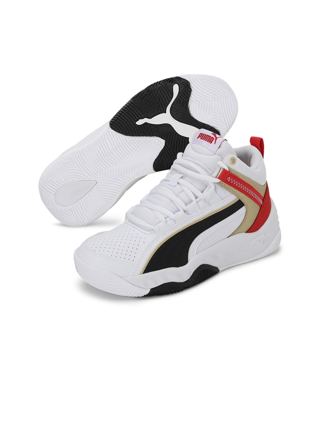 

Puma Kids White & Black Rebound Future Evo Sneakers