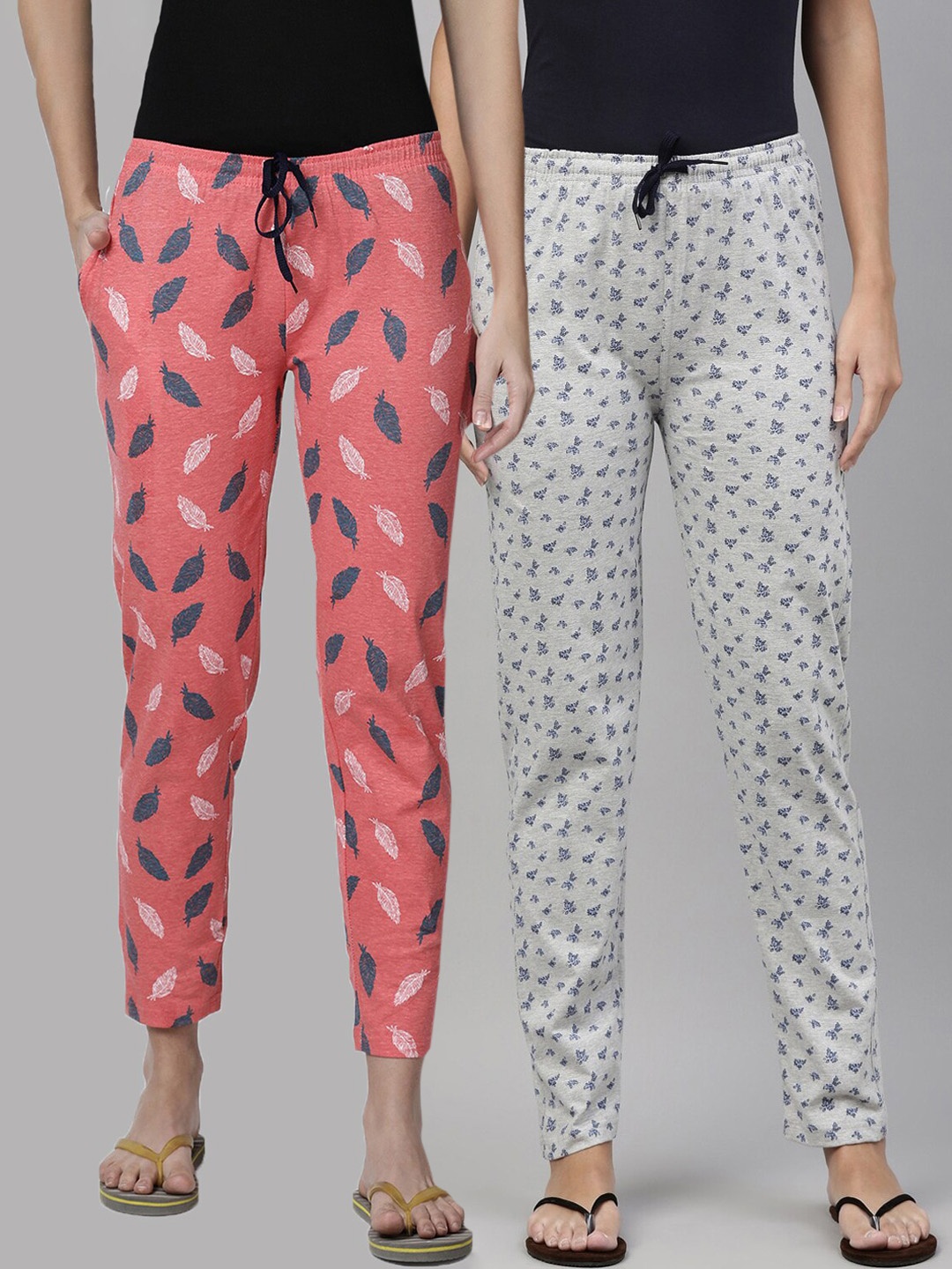 

Kryptic Women Pack of 2 Pink & Blue Lounge Pants