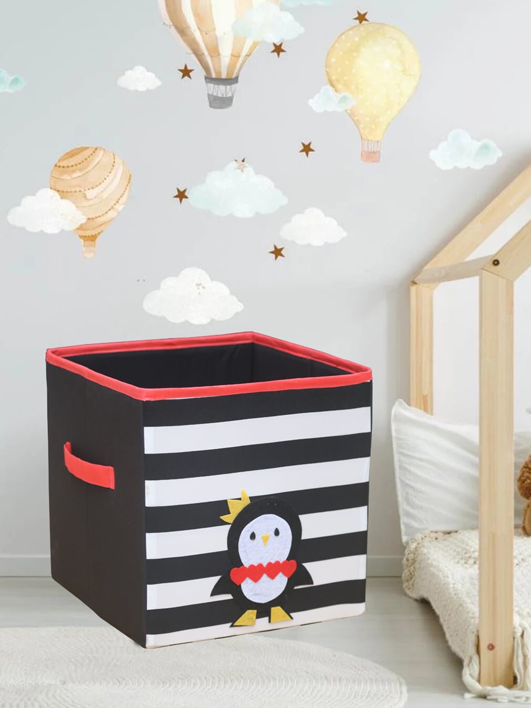 

Kids Clan Kids Black Penguin Printed Storage Cube