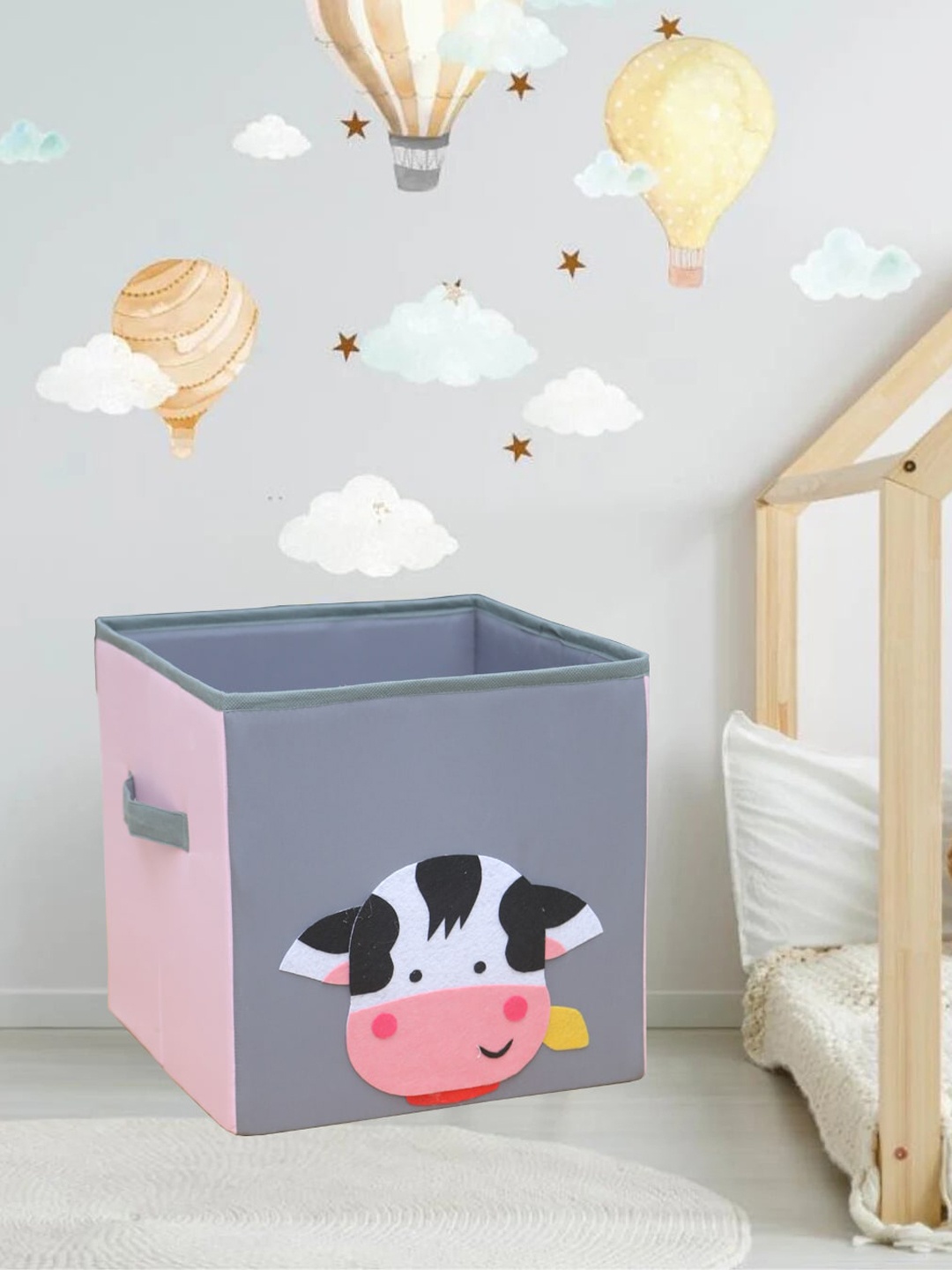 

Kids Clan Kids Grey & Pink Printed Storage Box