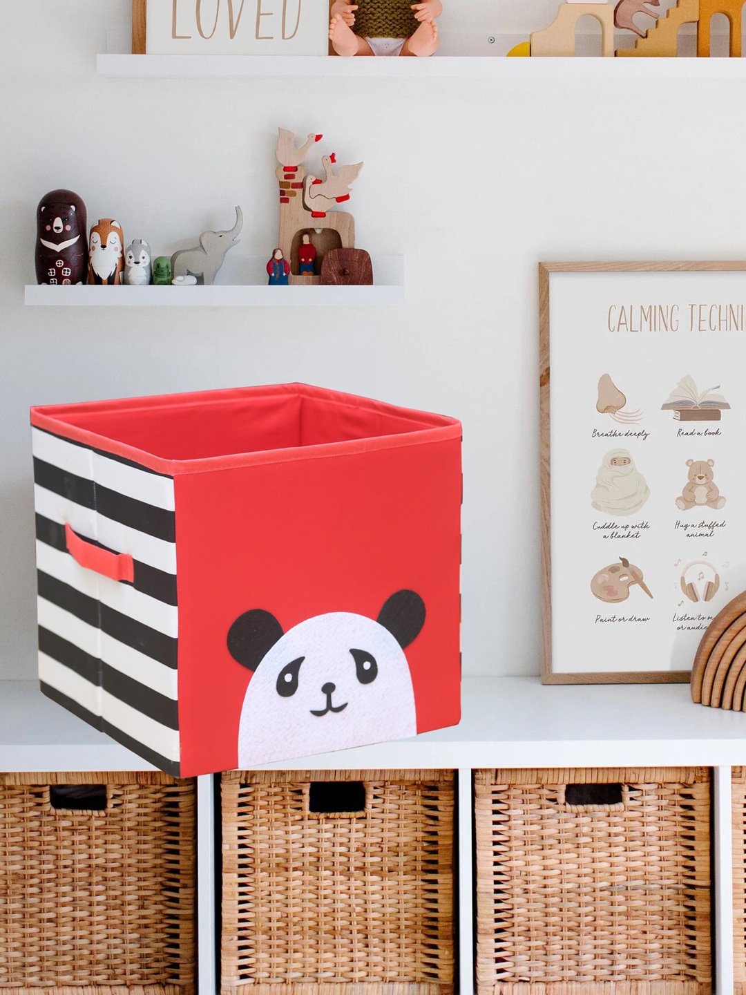 

Kids Clan Kids Red & Black Panda Printed Medium Organiser