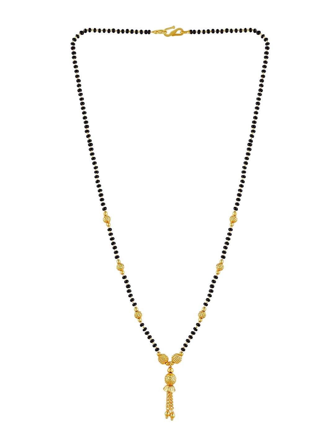 

Brandsoon Set Of 2 Gold-Plated Black & White Beaded Mangalsutra