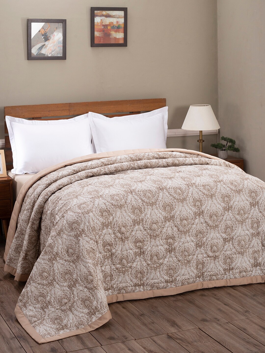 

MASPAR Brown AC Room 110 GSM Double Bed Quilt