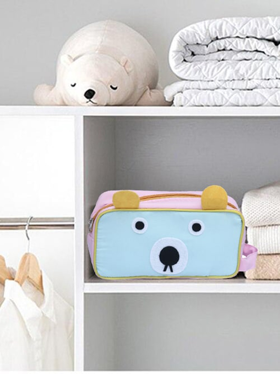 

Kids Clan Kids Blue & Pink Cotton Mark Bear Organiser