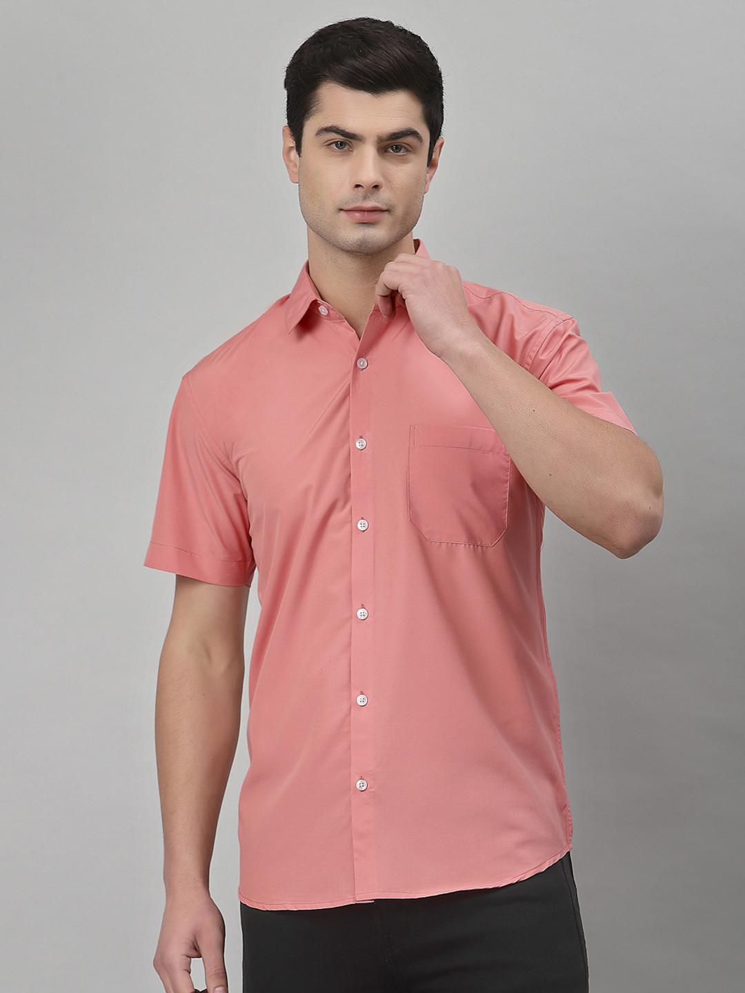 

NEUDIS Men Pink Classic Formal Shirt