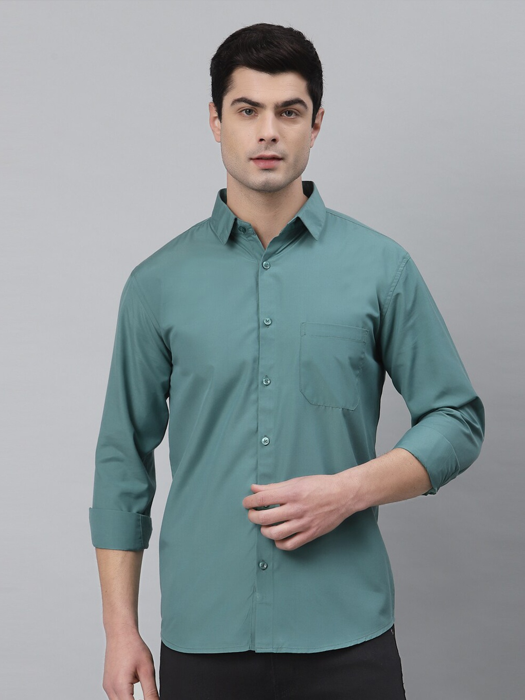 

NEUDIS Men Green Classic Formal Shirt