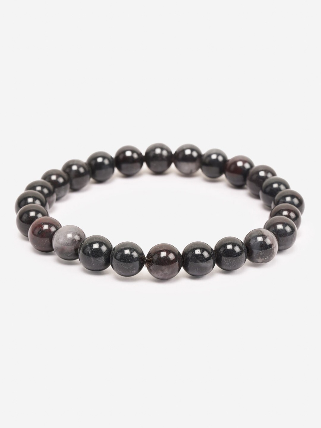 

BuckleUp Unisex Black Tigers Eye Round Beaded Bracelet