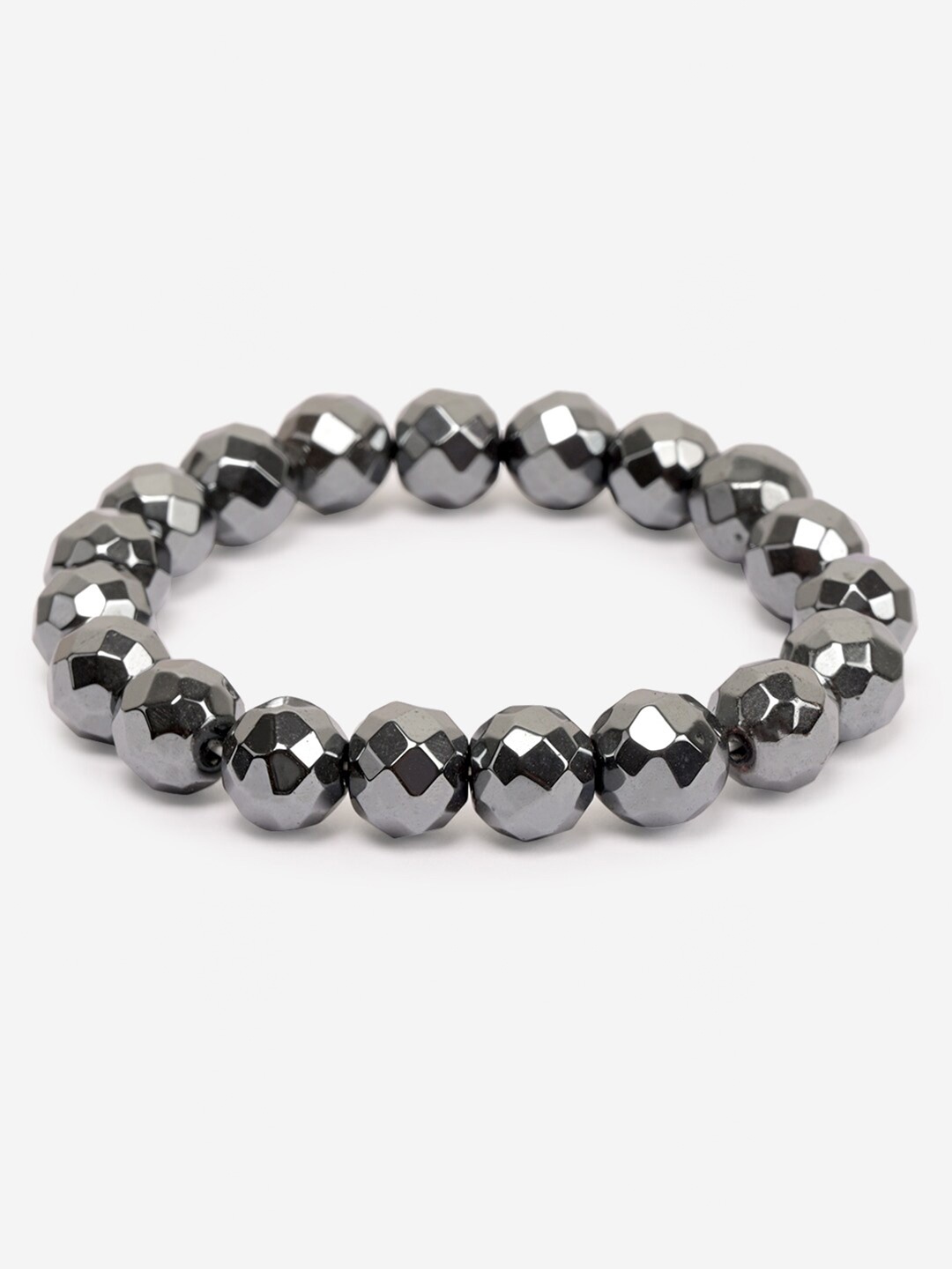 

BuckleUp Unisex Gunmetal Toned Bracelet, Metallic