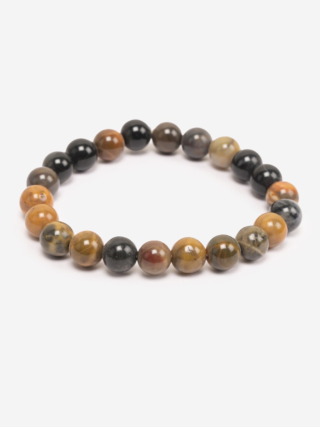 

BuckleUp Unisex Brown Agate Elasticated Bracelet
