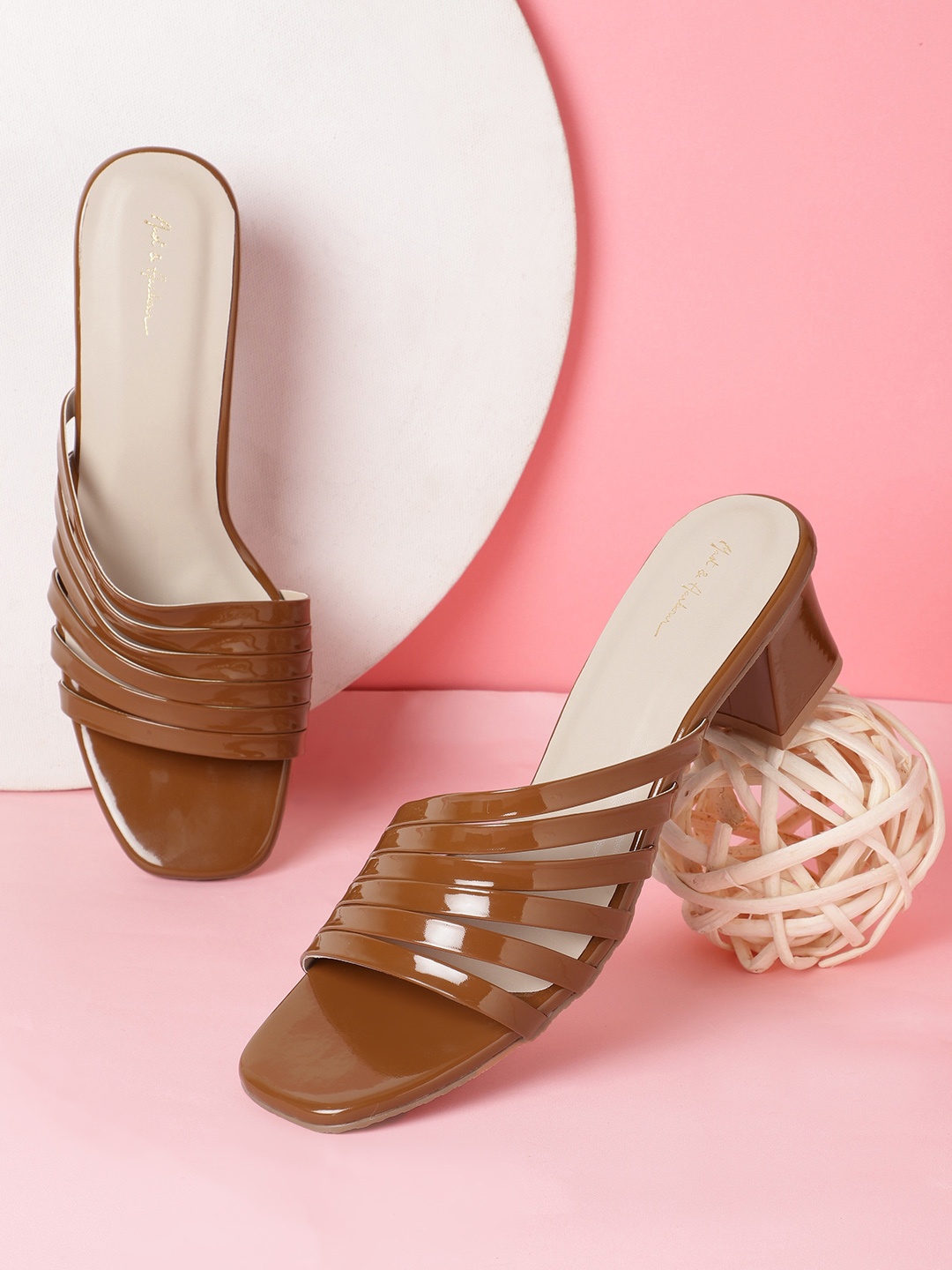 

Mast & Harbour Women Tan Brown Solid Block Heels