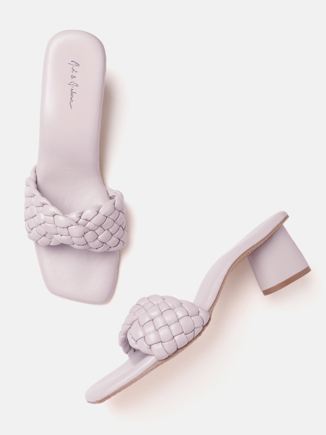 

Mast & Harbour Women Lilac Woven Block Heels, Lavender