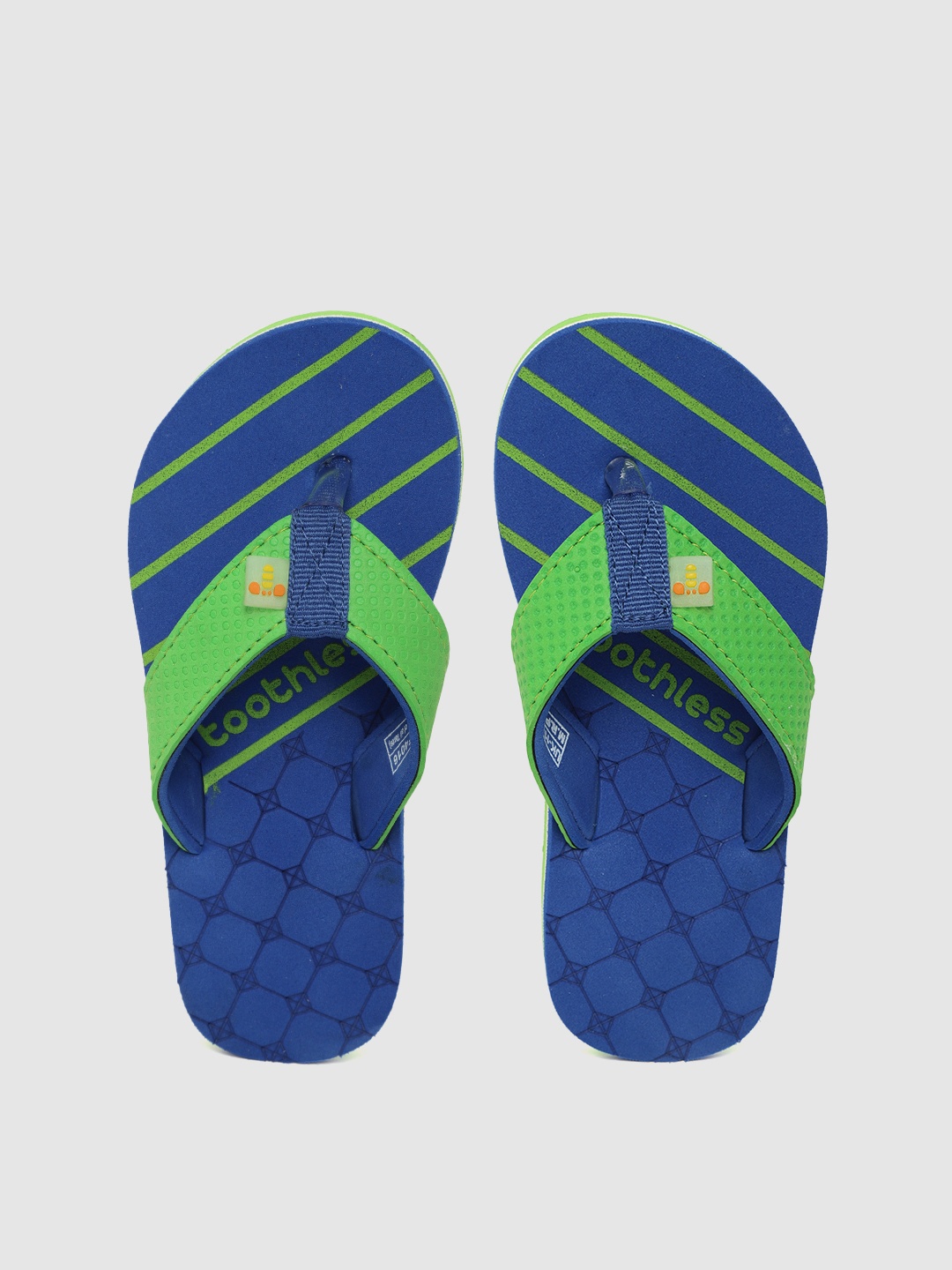 

toothless Girls Blue & Green Printed Thong Flip-Flops