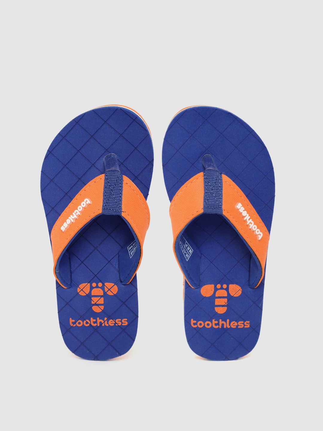 

toothless Boys Orange & Blue Printed Thong Flip-Flops