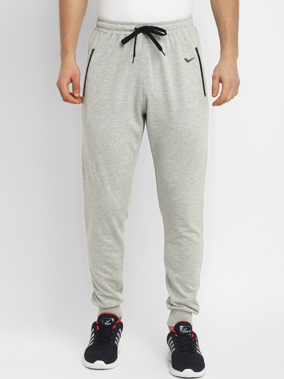 

Yuuki Men Grey Melange Solid Joggers