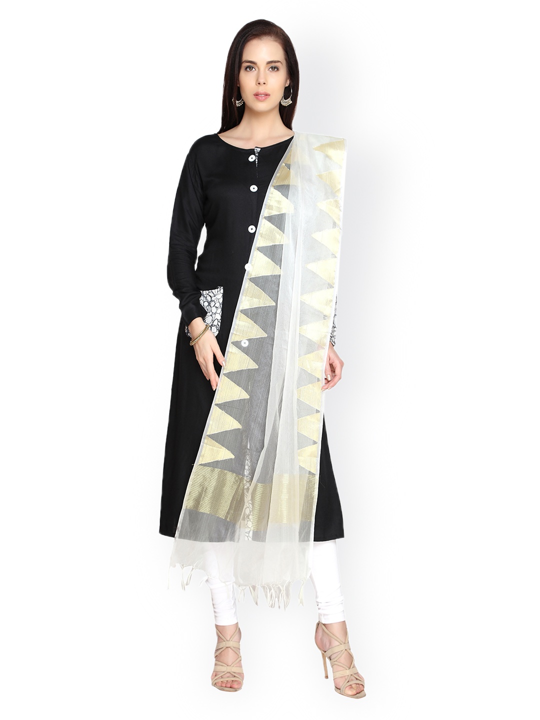 

Dupatta Bazaar White Organza Dupatta