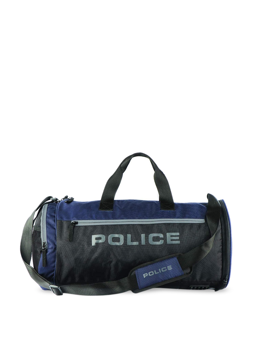 

Police Blue & Black Colourblocked Duffel Bag
