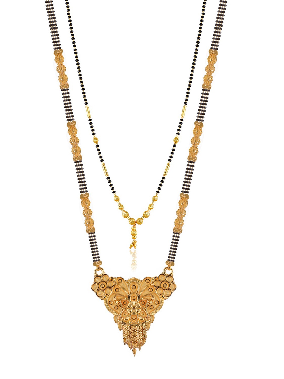

Brandsoon Woman Set Of 2 Multi-Colour One Gram Gold plated Mangalsutra