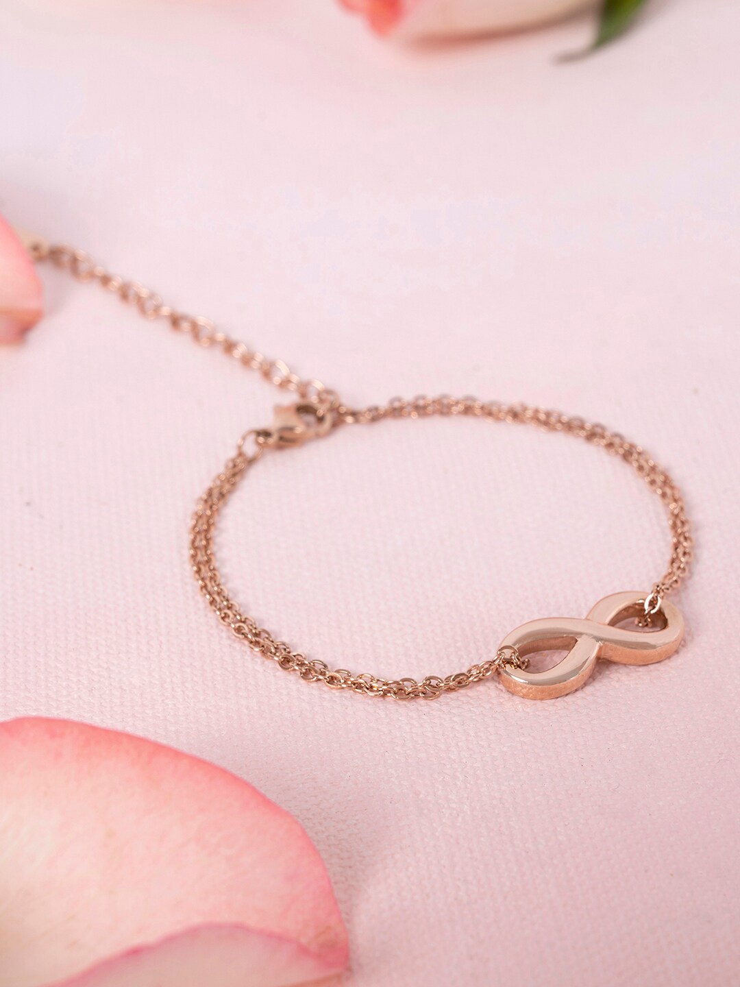 

Mikoto by FableStreet Women Rose Gold Rose Gold-Plated Link Bracelet