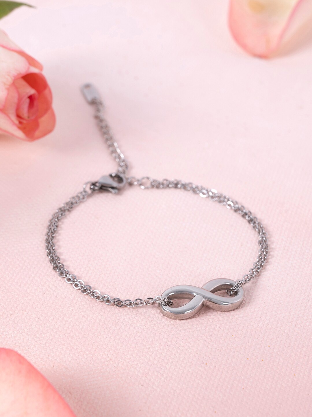 

March by FableStreet Women Silver-Toned Link Bracelet