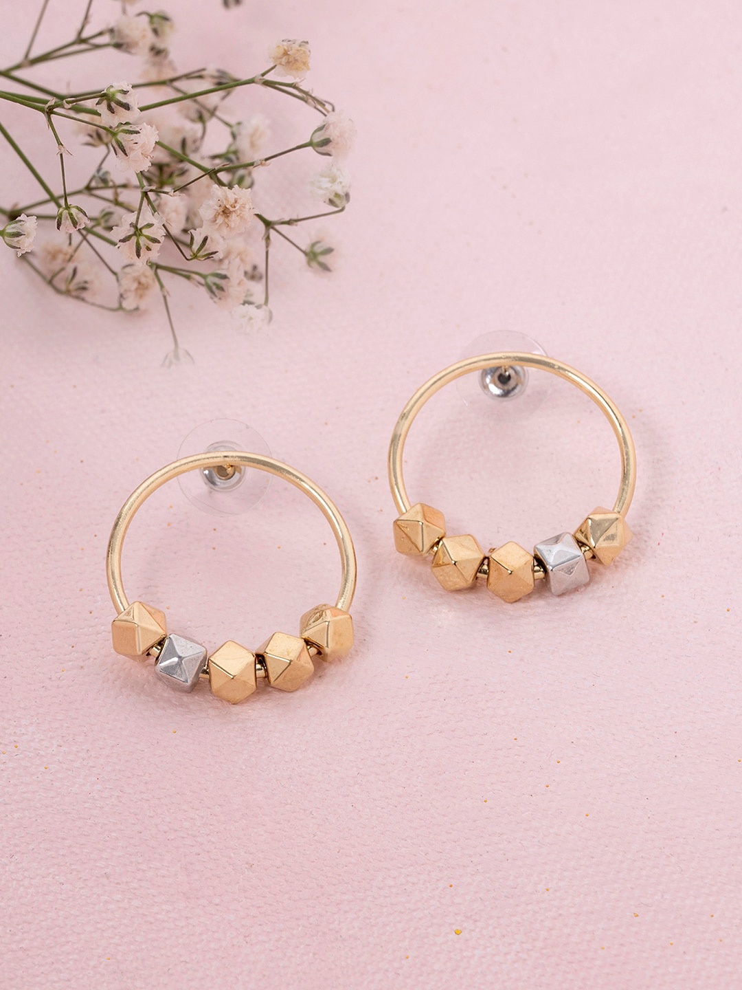 

March by FableStreet Woman Gold-Toned Spherical Hoop Earrings