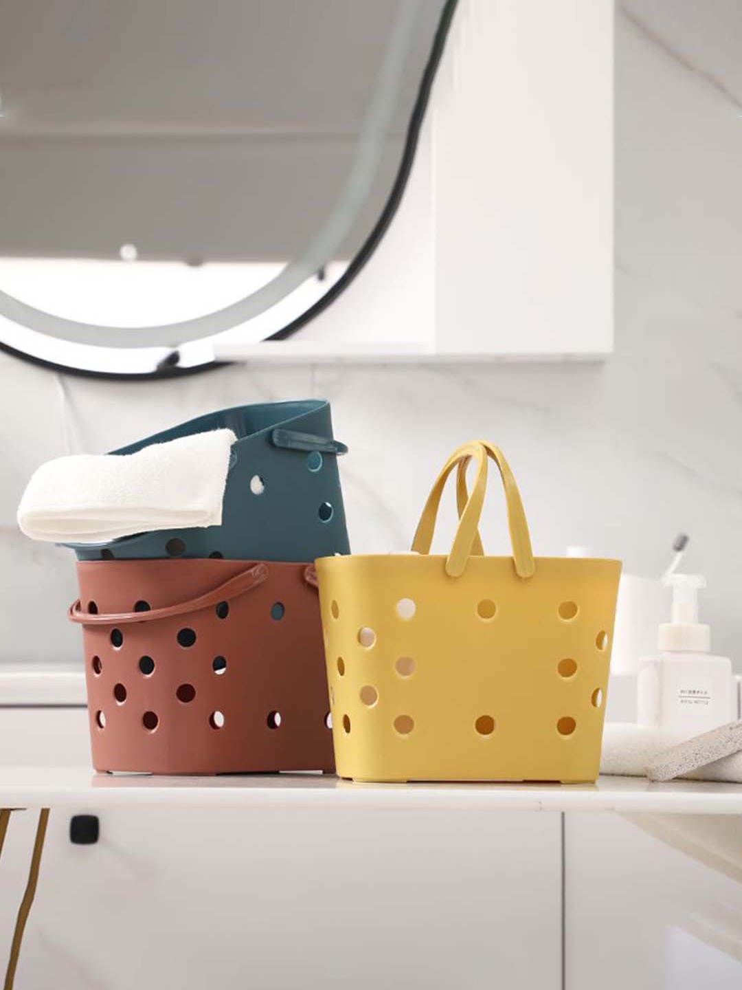 

MARKET99 Set Of 2 Yellow & Brown Organisers