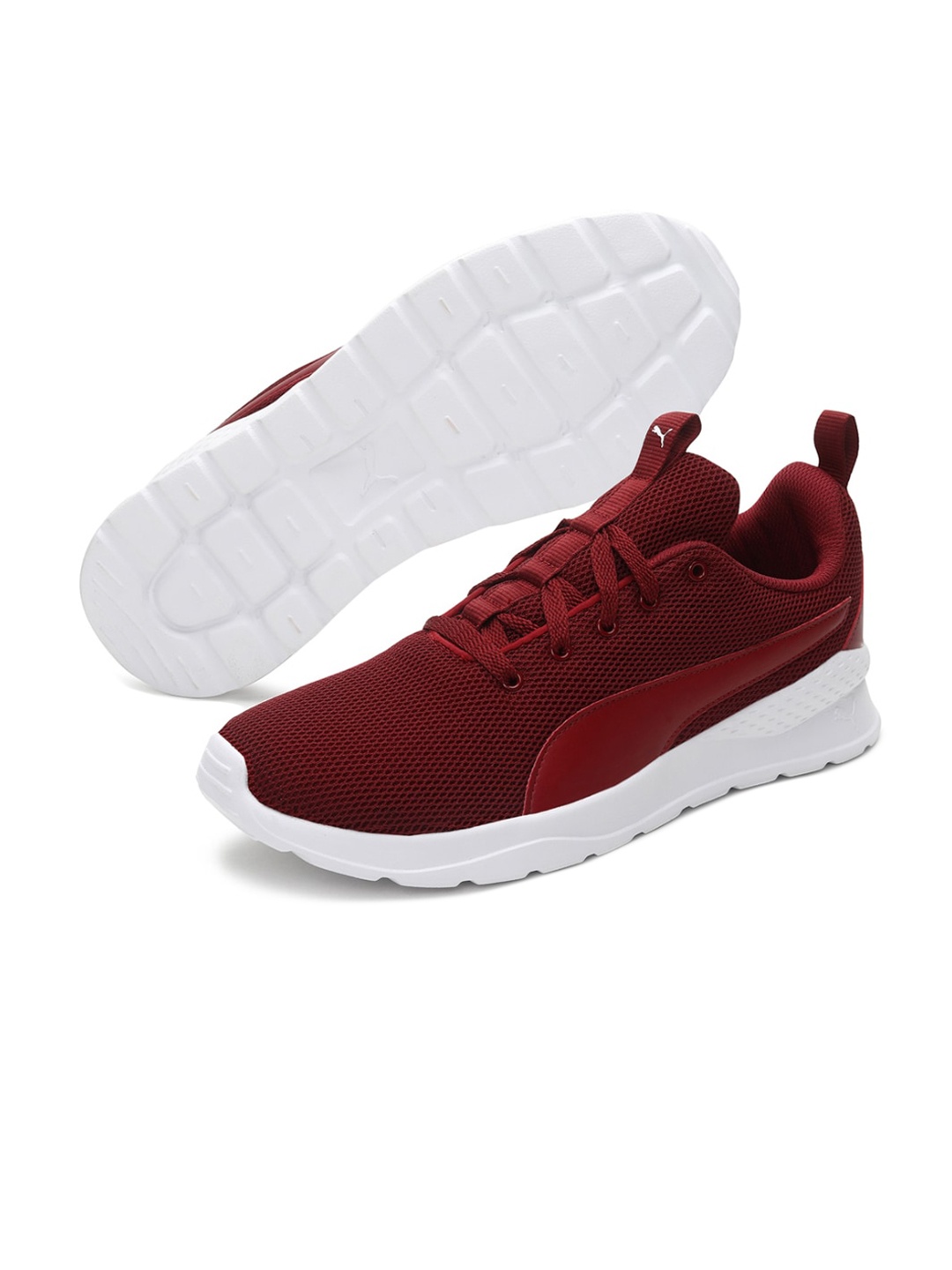 

Puma Men Red Woven Design Sneakers