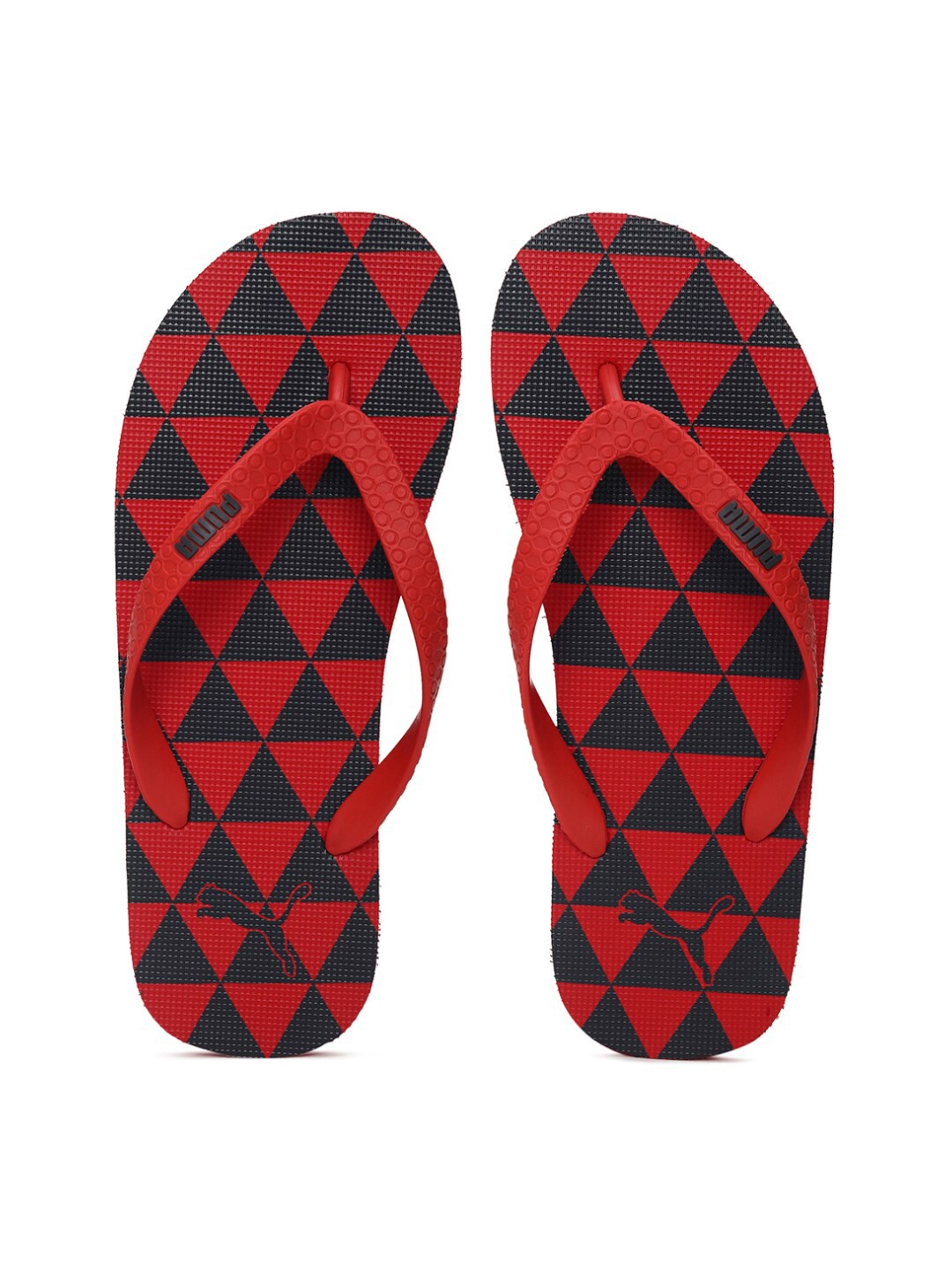 

Puma Unisex Red & Black Printed Thong Flip-Flops