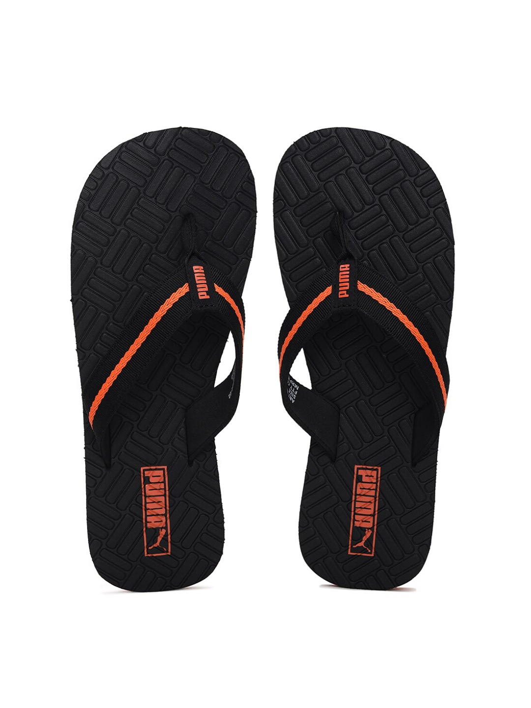 

Puma Unisex Black & Orange Denis Thong Flip-Flops