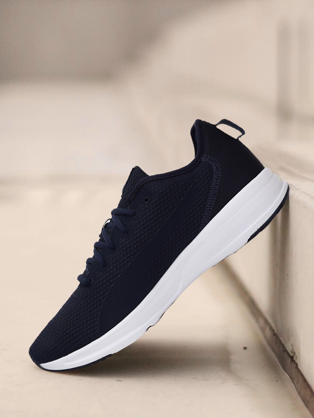 

Puma Unisex Navy Blue Textile Running Shoes