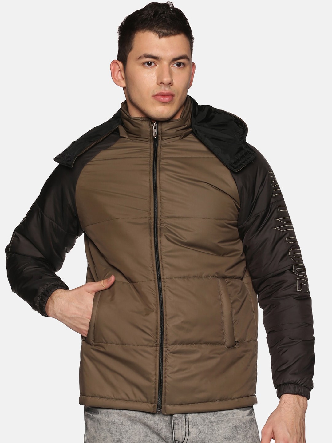 

ATTIITUDE Men Green Windcheater Padded Jacket