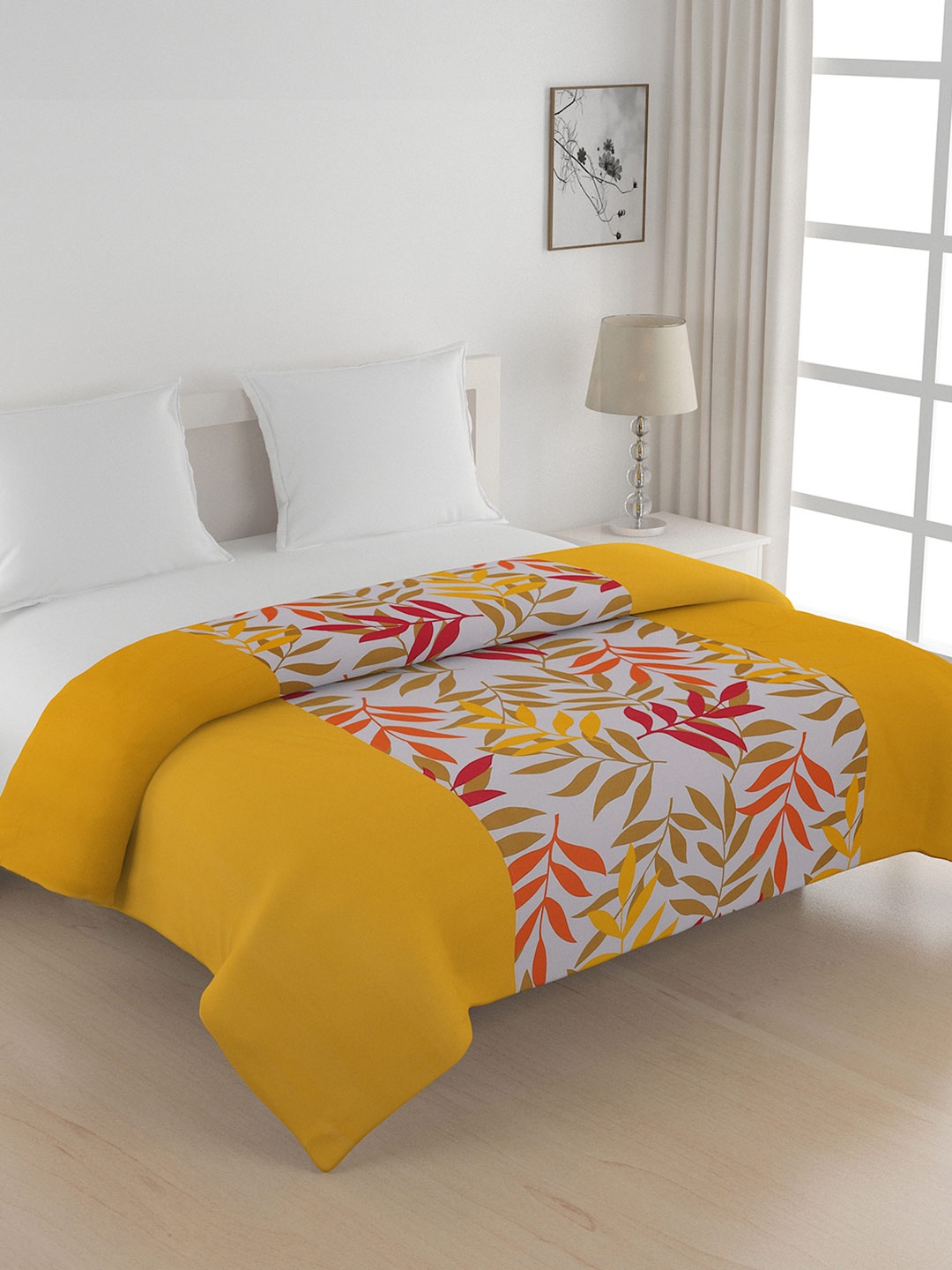 

SWAYAM White Printed Winter Double Quilt