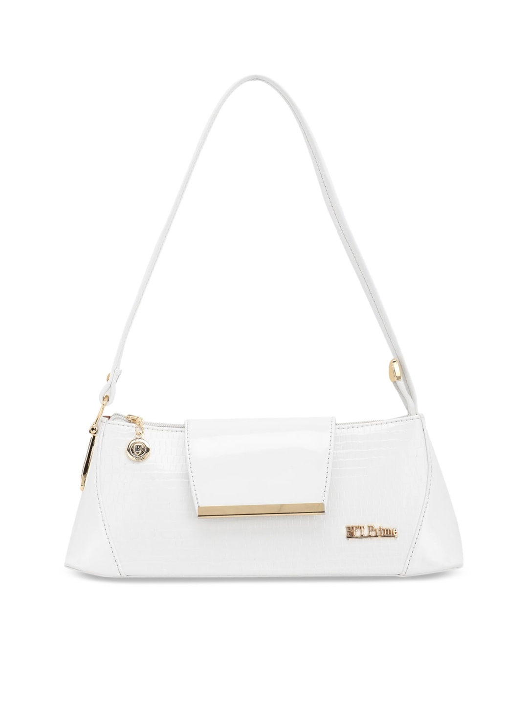 

WOMEN MARKS White Textured PU Structured Sling Bag