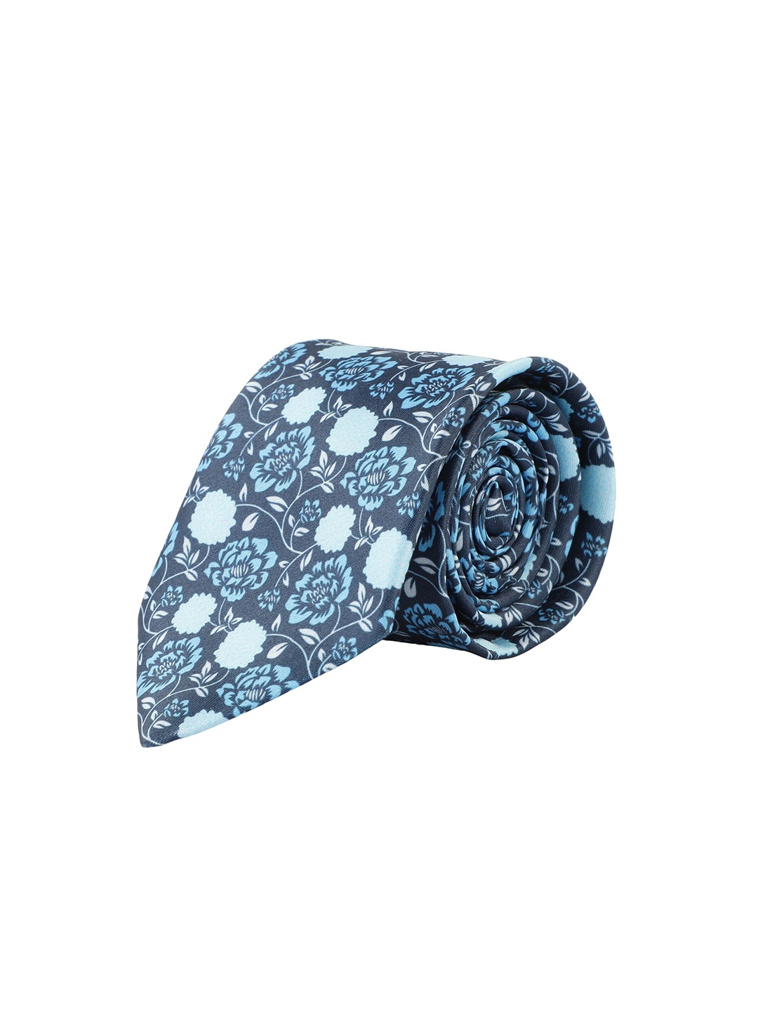 

Alvaro Castagnino Men Turquoise Blue Printed Skinny Tie