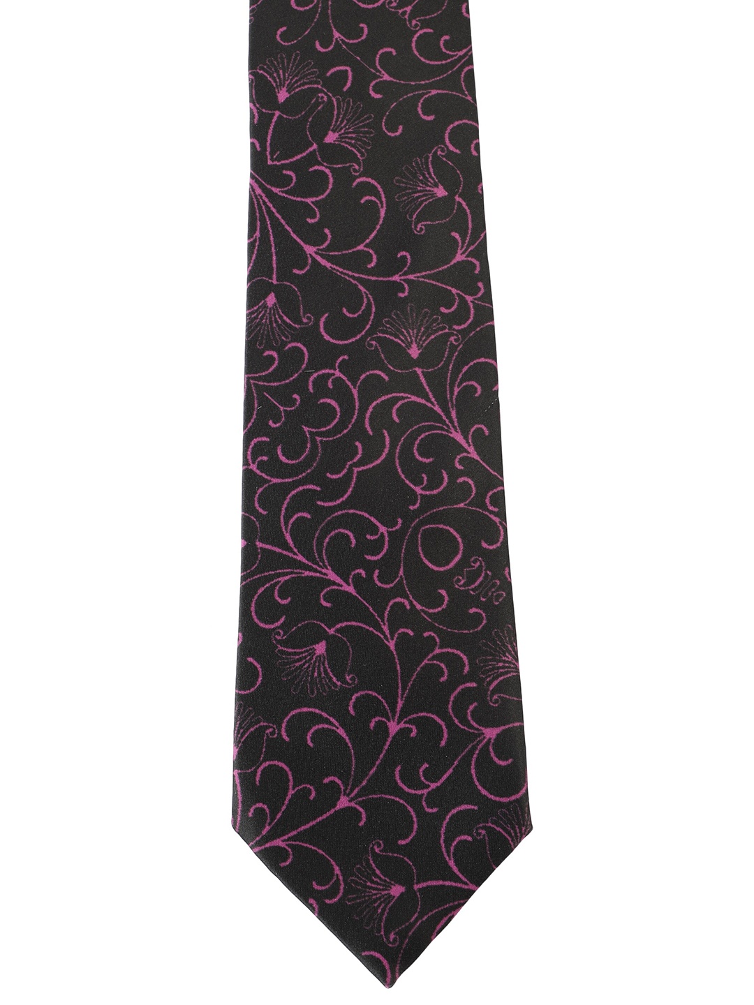

Alvaro Castagnino Men Black & Pink Printed Skinny Tie